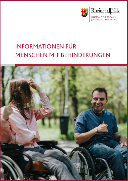 Informationen für Menschen mit Behinderungen - Deckblatt der Broschüre