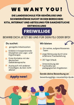 Stellenausschreibung der LGS Neuwied für ein FSJ