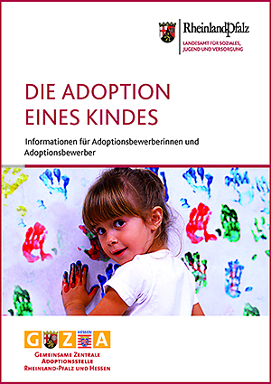 Die Adoption eines Kindes - Deckblatt der Broschüre