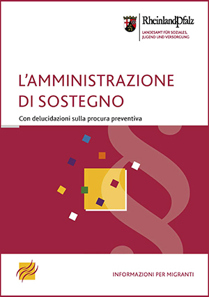 Rechtliche Betreuung - italienisch - Deckblatt der Broschüre