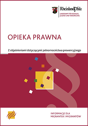Rechtliche Betreuung - polnisch - Deckblatt der Broschüre