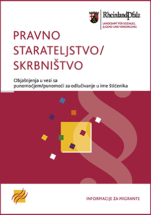 Rechtliche Betreuung - serbokroatisch - Deckblatt der Broschüre