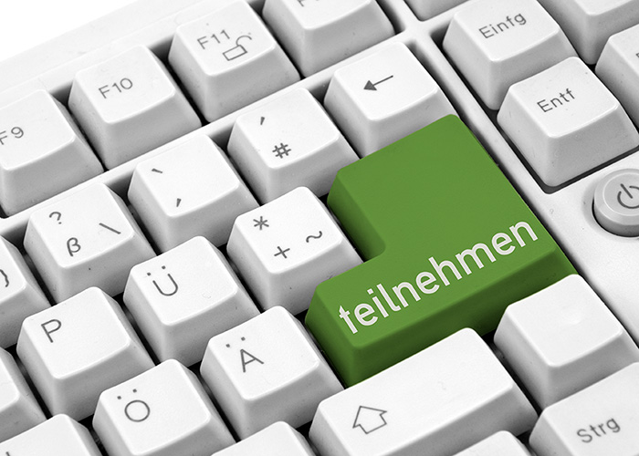 Tastatur mit Taste teilnehmen